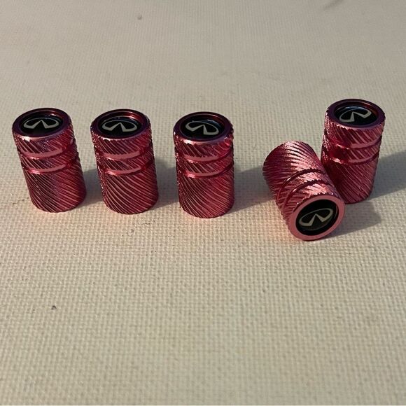 Infinity valve Stem caps in Pink set of 5 NWT - Picture 2 of 4